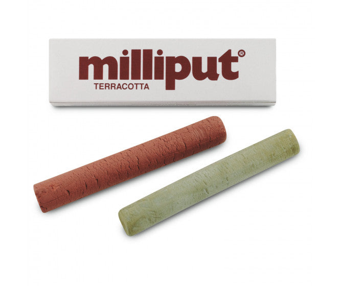 Milliput Epoxy Putty Pack of 3 (6 Sticks) Terracotta Cold Setting Modelling  Restoring Sculpting